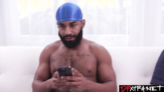 Harley King blowbanged by 20 black dudes!