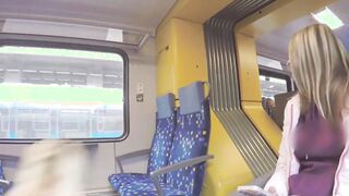 petite blonde teen fucked for cash in public restroom pov