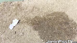 Japanese women secretly taped while pissing hard