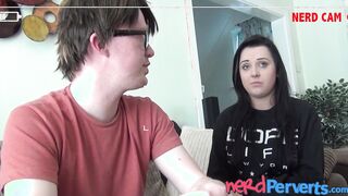 Young beauty takes cum on face from a fake producer