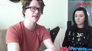 Young beauty takes cum on face from a fake producer