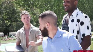 Andre Donovans huge black cock bareback Dean