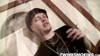 Nolan and York Reid smoking and jerking their big dicks