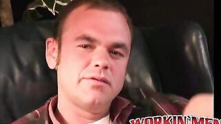 Mature guy flaps his little cock around and jerks off