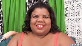 Spicy Fat chick Peaches Love Makes Herself Orgasm with a Fucking Machine