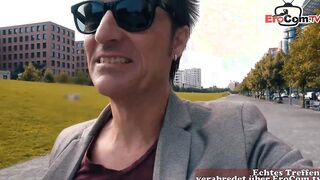 Stupid german bro meet adorable college girl tourist 18 on street