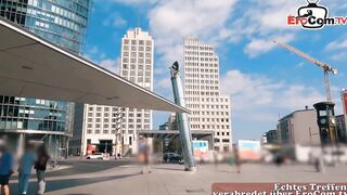 Stupid german bro meet adorable college girl tourist 18 on street