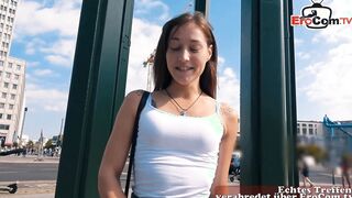 Stupid german bro meet adorable college girl tourist 18 on street