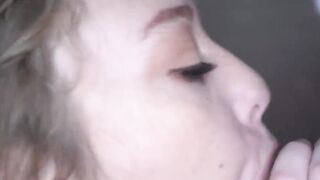 teen slut karah brooke sucks big dick in shower for cum