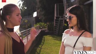 VIXEN Shy dark haired Stefany loses all control with Alberto.