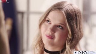 VIXEN Slim cute young Intern Coco seduces her old boss