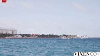 VIXEN Vicki & Teanna share Bae dyke get-away inside paradise