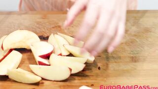 European with big boobs Jenny Wild gets nude and masturbates