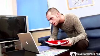Beauty college chick takes it deep in her ass