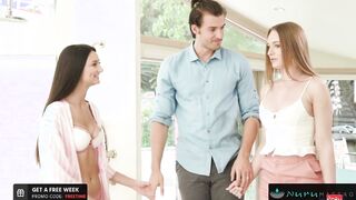 NuruMassage Eliza Ibarra And Daisy Stone's beauty 3Way Massage