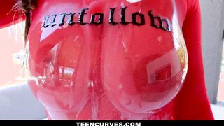 ????TeamSkeet - Super Hot Teen With Large Boobs Lena Paul Fucked Tough Before Eating Cu