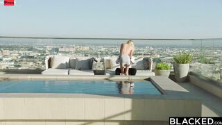 BLACKED long ebony penis-hungry Blonde tracks down her celebrity crush