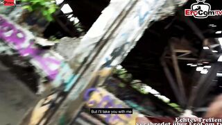German tattoo skank pick up for pounded date inside outside pov