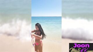 Hot masturbation after outdoor posing