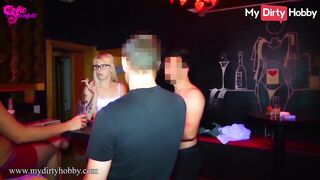 MyDirtyHobby - Blonde teens blows three dudes at a swingers