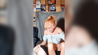 Slim grandma become dirty while ride cock