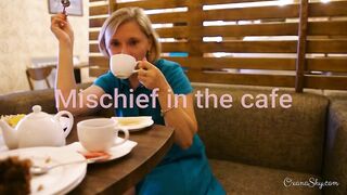 Flashing inside the cafe
