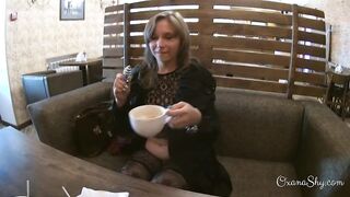 Flashing inside the cafe