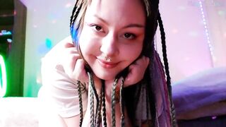 Hottie Bitch With Booty Plug Into The Butt Fondles Her