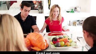 Step Sister Fucks Brother During Thanksgiving Dinner