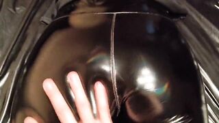 Grind and Cum for My Butt inside LATEX Vinyl Pants