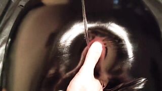 Grind and Cum for My Butt inside LATEX Vinyl Pants