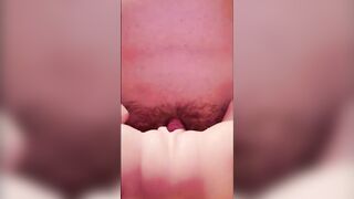 Fake Vagina Fleshlight Plowed by Huge Clitoris