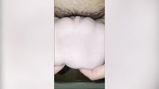Fake Vagina Fleshlight Plowed by Huge Clitoris