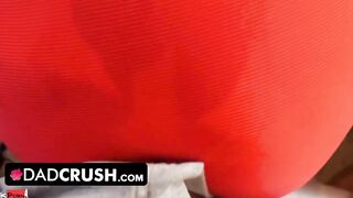 DadCrush - Peeping Stepdad Whips Out His Gigantic Cock While