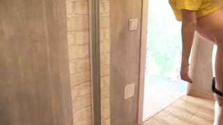 Hot Blonde Quick Russian Sex Creampie Before Work