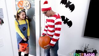Naughty teen tricked then treated with a hard pounding