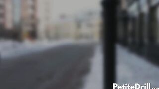 Tiny teenager impaled on fat dick and hammered hardcore