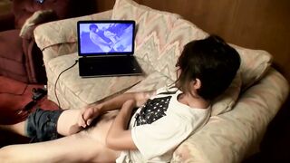 Hairy straight thug solo masturbate and cum blasts