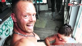 Chubby big titted German Milf screwed public during the point of view Date