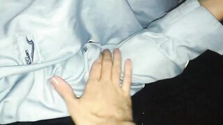My stepbrother fucks my pussy while we watch a movie