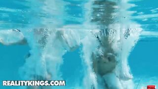 Reality Kings - Fiona Frost & Kira Perez Oil Each Other Up For Views & Wait For The Delivery Bro