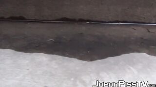 Real Japanese amateurs filmed peeing all around town