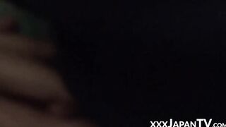 Young Japanese chick hammered after giving sloppy blowjob