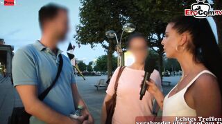 German Lovers plowed spontaneous inside the real street casting