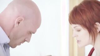 adventurous beauty has passionate sex with a power cou
