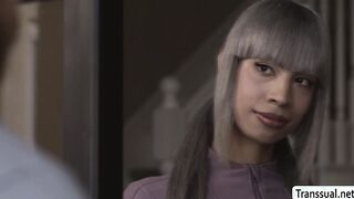 Sexy Trans Woman gets analed in kitchen