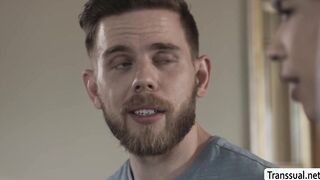Sexy Trans Woman gets analed in kitchen