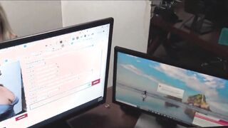two hot milfs giving gloryhole blowjobs on live cam