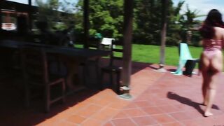 Beautiful Latina is fucked by her bosss stepson outdoors