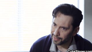 Sinful deepthroating cute babe gets fucked by her man